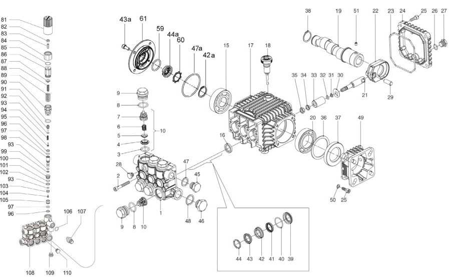 GP TC1506GUI pump rebuild repair parts 